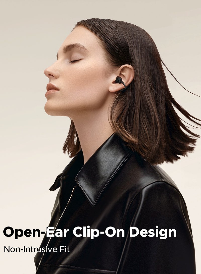SoundPEATS Truefree C10 Wireless Headset, Open-Ear Headset with Clip, Bluetooth 5.4, Spatial Sound, 28 Hours, IPX5 Waterproof, Clear Calls, Dual Connection, Customisable App black  - Image 2