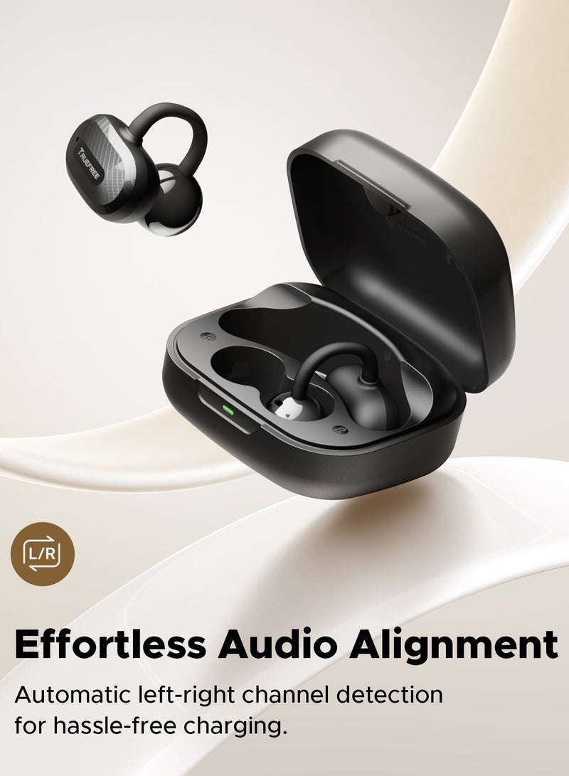 SoundPEATS Truefree C10 Wireless Headset, Open-Ear Headset with Clip, Bluetooth 5.4, Spatial Sound, 28 Hours, IPX5 Waterproof, Clear Calls, Dual Connection, Customisable App black  - Image 3