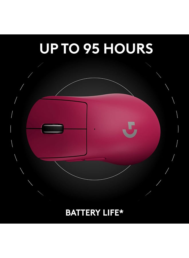 لوجيتيك - G PRO X Superlight 2 DEX Lightspeed Wireless Gaming Mouse, 60g pro-Grade Lightweight Mouse with 5 programmable Buttons, USB-C Charging, 32k DPI Sensor for PC/Mac - Magenta - Image 1
