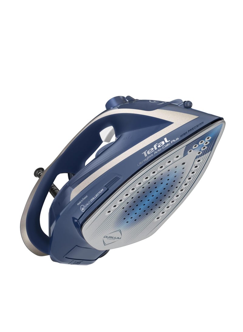 تيفال Ultragliss Plus 2800 Steam Iron FV6830 270 ml 2800 W FV6830 Blue and White  - Image 2
