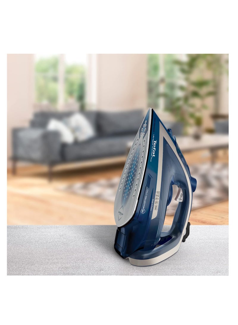 تيفال Ultragliss Plus 2800 Steam Iron FV6830 270 ml 2800 W FV6830 Blue and White  - Image 5
