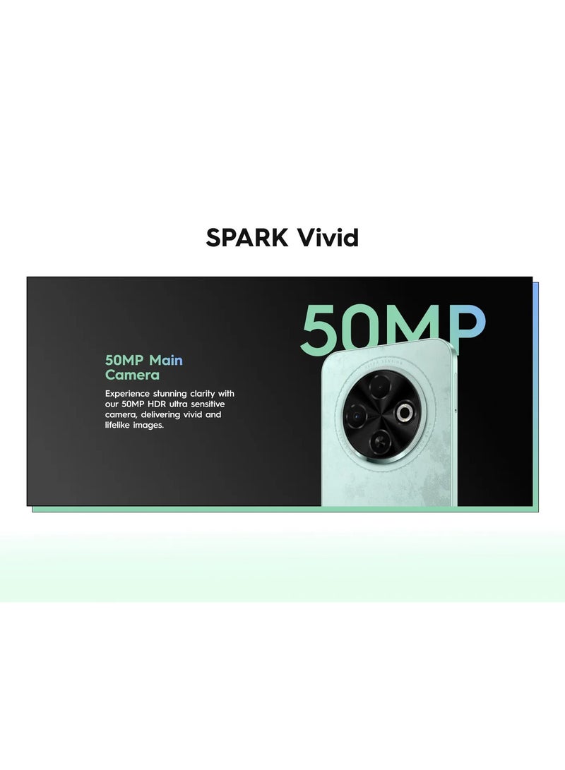 TECNO Spark 30C 128GB ROM+8GB RAM (4GB+4GB Extended) Orbit Black 4G - International version  - Image 3