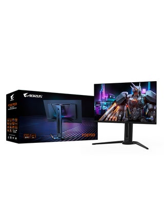 AORUS FO27Q3 27" QD-OLED Gaming Monitor – 2K QHD, 360Hz, 0.03ms GTG, Anti-Reflection, HDMI 2.1 x2, DP 1.4, USB-C (Alt Mode, 18W PD), KVM, FreeSync Premium Pro, Built-in 5W x2 Speakers, RGB Fusion 2.0, Tactical Features, Tilt/Swivel/Pivot/Height Adjust, VESA 100x100, 53W, Black Equalizer 2.0, OSD Sidekick, Crosshair, Night Vision, Kensington Lock black - pnsku/N70168752V/45/_/1744730826/e7bdf3fd-98f9-46e3-9bed-5f7ffd7f7fe0