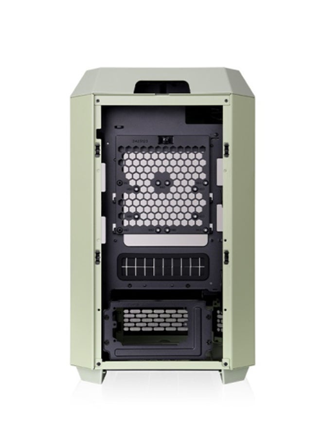 Thermaltake The Tower 250 Mini Tower Chassis – 3mm Tempered Glass, SPCC Material, Dual 120mm CT120 Fans, Supports 360mm AIO Radiator, USB 3.2 Type-C, SFX/ATX PSU, 3 Expansion Slots, Mini ITX Motherboard, Matcha Green | CA-1Z9-00SEWN-00  - Image 5