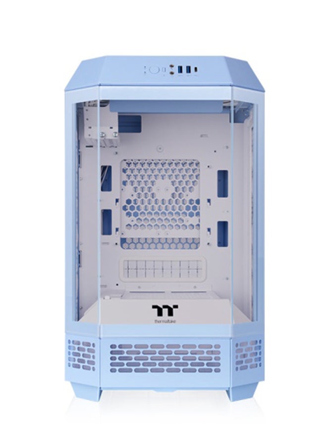 Thermaltake The Tower 250 Mini Tower Chassis – 3mm Tempered Glass, SPCC Material, Dual 120mm CT120 Fans, Supports 360mm AIO Radiator, USB 3.2 Type-C, SFX/ATX PSU, 3 Expansion Slots, Mini ITX Motherboard, Hydrangea Blue | CA-1Z9-00SFWN-00  - Image 2