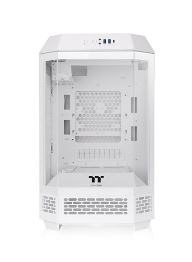 Thermaltake The Tower 250 Mini Tower Chassis – 3mm Tempered Glass, SPCC Material, Dual 120mm CT120 Fans, Supports 360mm AIO Radiator, USB 3.2 Type-C, SFX/ATX PSU, 3 Expansion Slots, Mini ITX Motherboard, Snow White | CA-1Z9-00S6WN-00  - Image 2