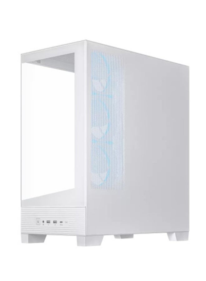 ASUS A31 PLUS ATX Mid Tower Case, BTF Motherboard Compatible, Tempered Glass Front & Side Panels, 4x Pre-Installed ARGB 120mm Fans, Supports 360mm Radiator, 2x 2.5"/3.5" Bays, 7 Expansion Slots, USB 3.2 Gen 2x2 Type-C, Dual USB 3.2 Gen1, 34mm Cable Management, Removable Dust Filters, 8° Angled Base Design for Enhanced Airflow, White | 90DC00R3-B19000  - Image 5