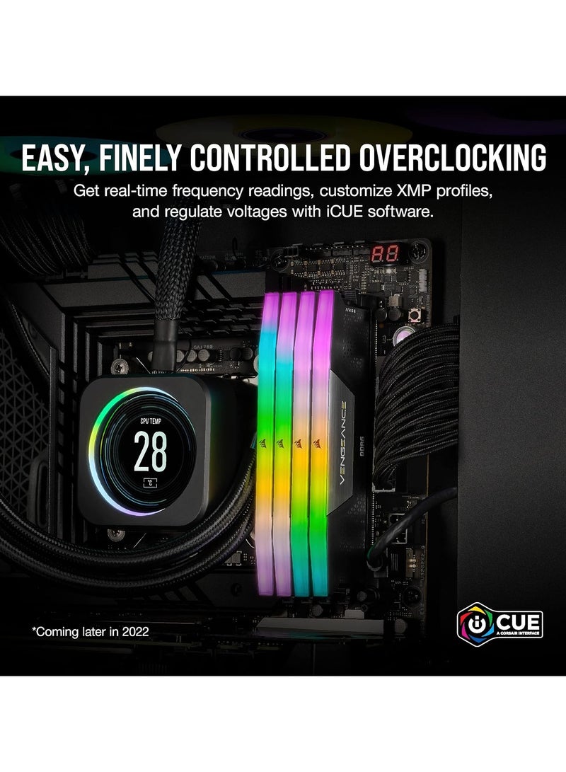 كورسير VENGEANCE RGB DDR5 RAM 32GB (2x16GB) 6000MHz CL30 Intel XMP iCUE Compatible Computer Memory - CMH32GX5M2B6000C30 | Black  - Image 5