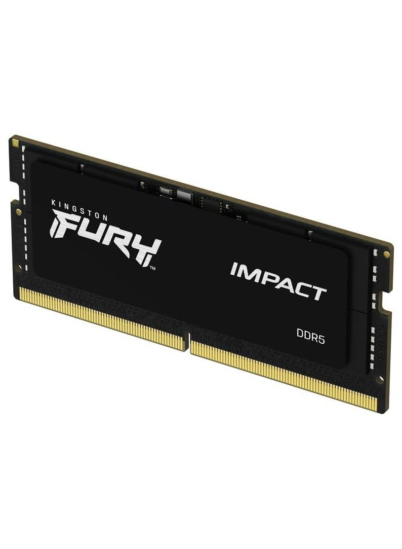 كينغستون FURY Impact 16GB 6000MT/s CL38 DDR5 SODIMM | Intel XMP 3.0 | Plug N Play | Laptop Memory | Single Module | KF560S38IB-16 Black  - Image 1