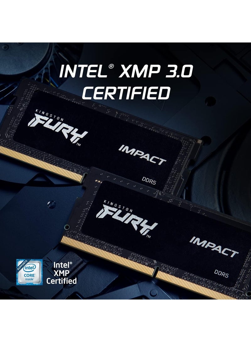 كينغستون FURY Impact 16GB 6000MT/s CL38 DDR5 SODIMM | Intel XMP 3.0 | Plug N Play | Laptop Memory | Single Module | KF560S38IB-16 Black  - Image 5