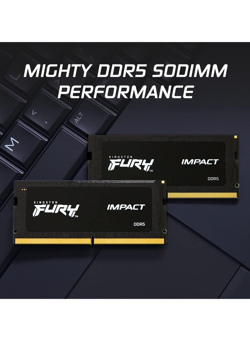 كينغستون FURY Impact 16GB 6000MT/s CL38 DDR5 SODIMM | Intel XMP 3.0 | Plug N Play | Laptop Memory | Single Module | KF560S38IB-16 Black  - Image 3