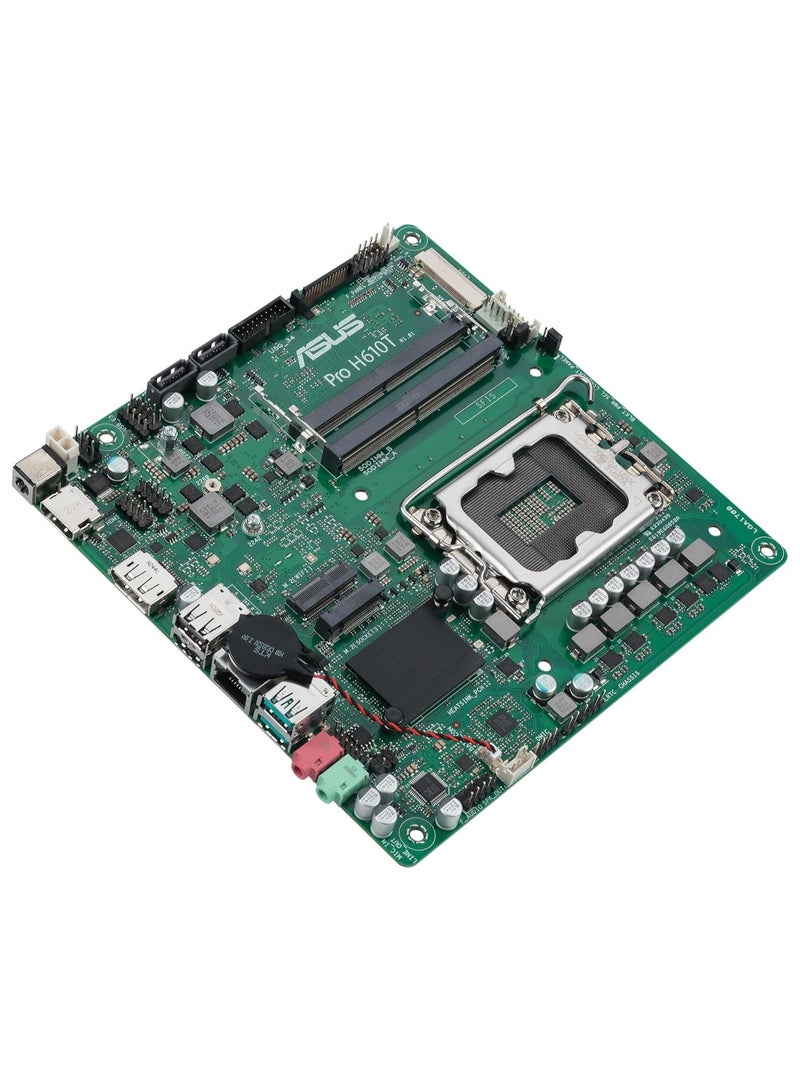 PRO H610T-CSM Intel Mini ITX Motherboard, DDR5 LGA 1700, 2 SATA 6Gb/s, M.2 Slot, Realtek Ethernet, DisplayPort, HDMI, USB 3.2 Gen 2 and Type-C