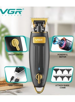 VGR Hair Clippers for Men Professional Clippers for Barbers Hair Cutting Kit Cordless Hair Clippers USB Charging Model V192 Multicolour  - Image 3