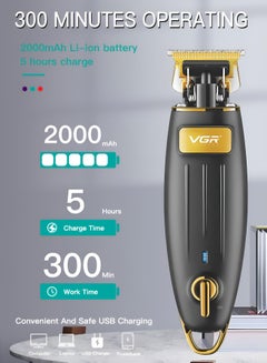 VGR Hair Clippers for Men Professional Clippers for Barbers Hair Cutting Kit Cordless Hair Clippers USB Charging Model V192 Multicolour  - Image 5