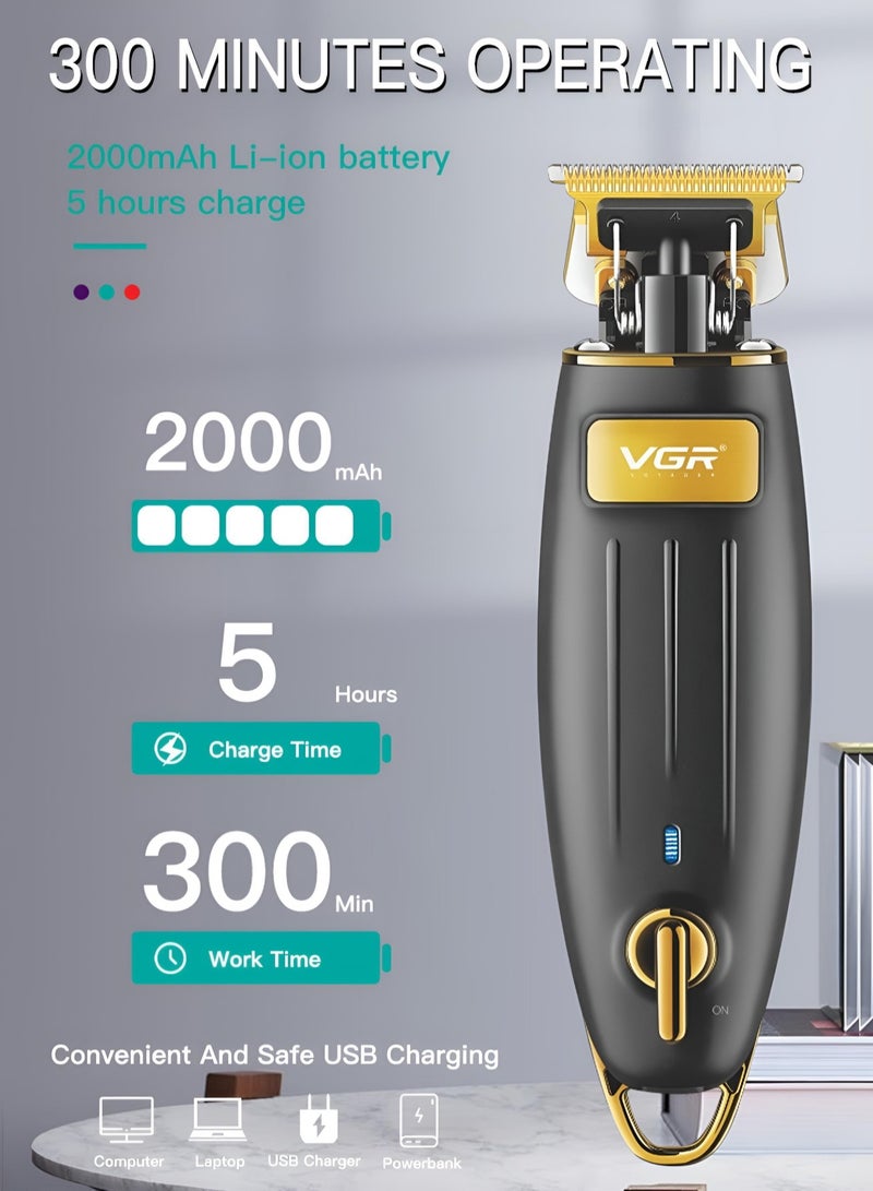 في جي آر Hair Clippers for Men Professional Clippers for Barbers Hair Cutting Kit Cordless Hair Clippers USB Charging Model V192 Multicolour  - Image 5