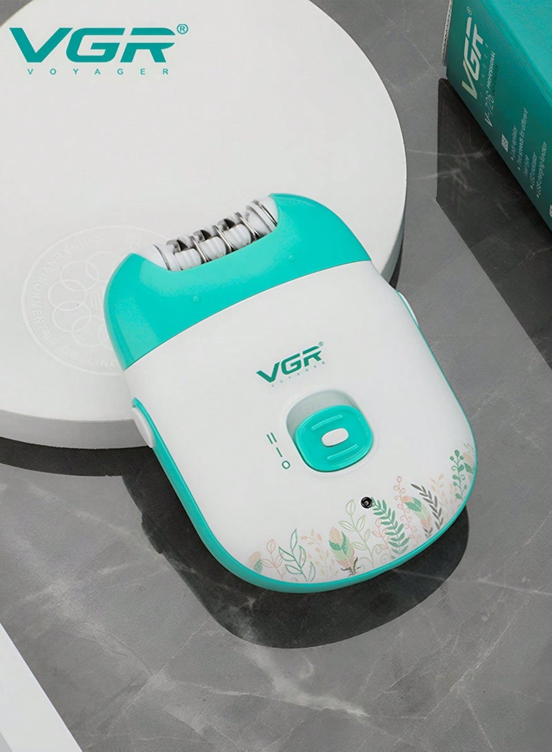 في جي آر Epilator for Women-Cordless Epilators Electric 2 Speeds and 18 Tweezers for Face Legs Arms Armpit Bikini Green  - Image 5