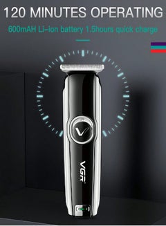 VGR Electric Hairdresser Cordless Professional Hair and Beard Trimmer for Family Cordless Grooming Kit (Black)  - Image 3