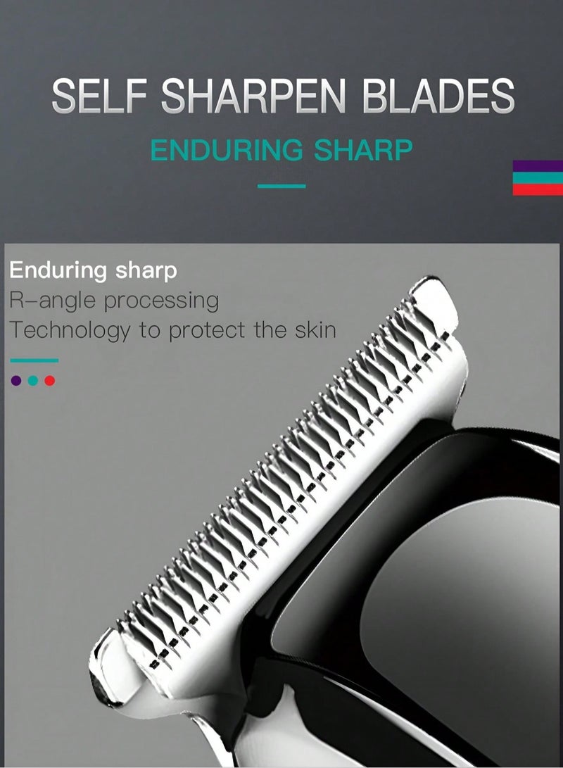 في جي آر Electric Hairdresser Cordless Professional Hair and Beard Trimmer for Family Cordless Grooming Kit (Black)  - Image 4