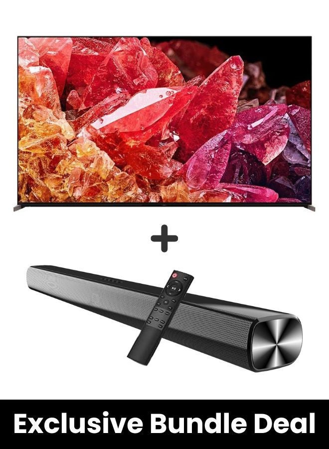 Sony Bravia XR 65 Inch 4K Mini LED TV & 2.0 Ch Soundbar Bundle with Google TV, Dolby Atmos, 4K Gaming & USB, HDMI ARC, & 3D Immersive Sound XR-65X95K+SOUNDBAR black  - Image 1