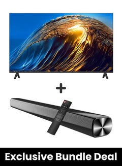 TCL 32 Inch HD Smart TV & Soundbar Bundle – HDR, Ai-CLARITY & Bezel-less Design | Immersive 2-Channel Sound, USB, HDMI, Bluetooth & More 32S4500A+SOUNDBAR black  - Image 1