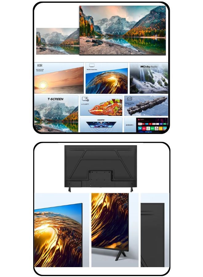 TCL 32 Inch HD Smart TV & Soundbar Bundle – HDR, Ai-CLARITY & Bezel-less Design | Immersive 2-Channel Sound, USB, HDMI, Bluetooth & More 32S4500A+SOUNDBAR black  - Image 3