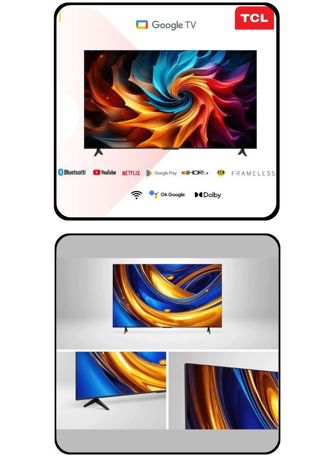 TCL 75-Inch P69B 4K UHD TV & Soundbar Bundle – HDR10, Dolby Audio, T-SCREEN, Google TV | Immersive 2-Channel Sound, USB, HDMI, Bluetooth & More 75P69B+SOUNDBAR black - Image 3