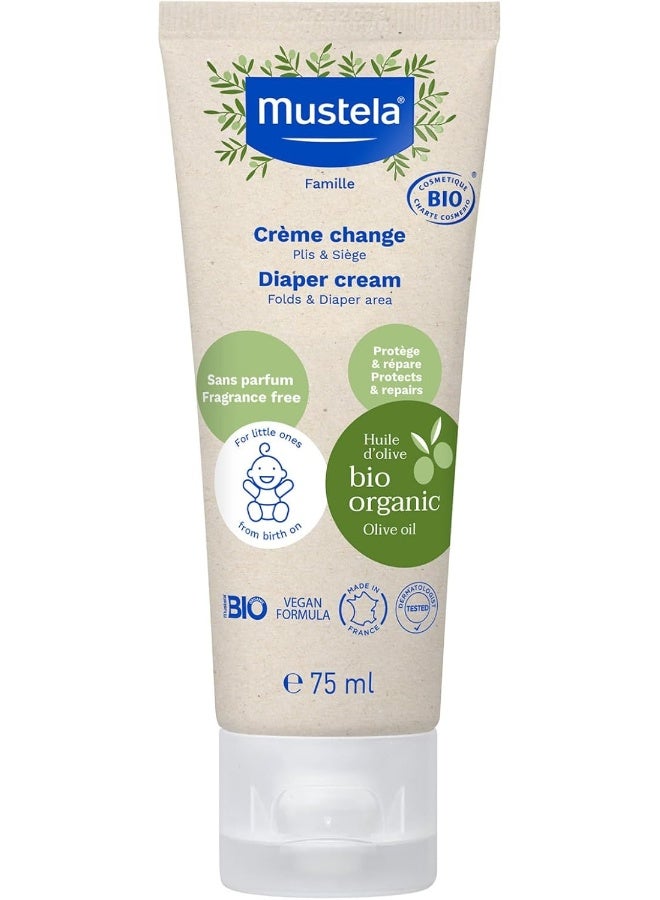 Mustela Bio Organic Baby Natural Diaper Cream Olive Oil - Image 1
