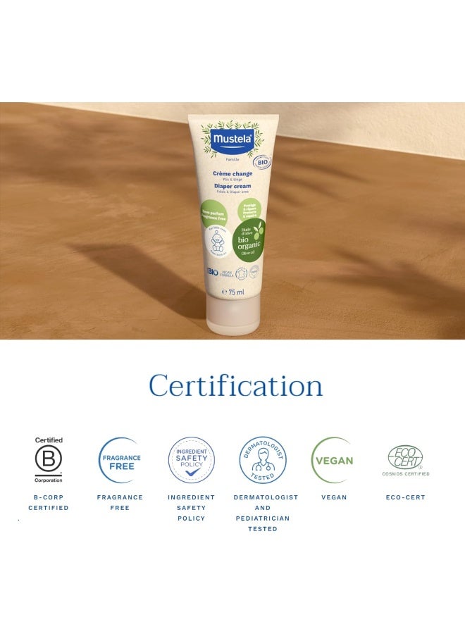 Mustela Bio Organic Baby Natural Diaper Cream Olive Oil - Image 3