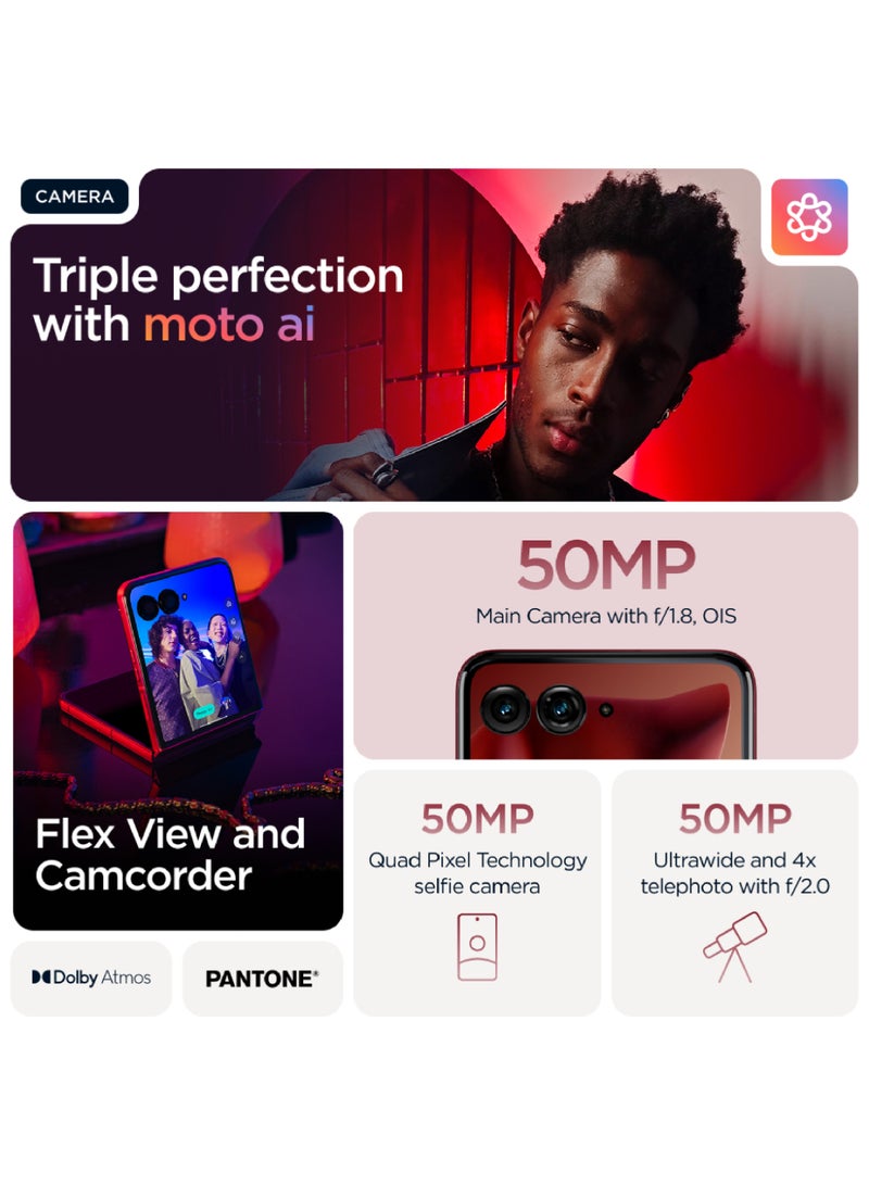 موتورولا Razr 60 Ultra 5G Dual SIM Rio Red 16GB RAM 512 GB - Middle East Version  - Image 5