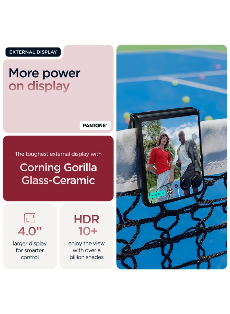 Motorola - Razr 60 Ultra 5G Dual SIM Rio Red 16GB RAM 512 GB With Free (Moto Buds Plus + 6 Months Screen Damage Protection) - Middle East Version - Image 1