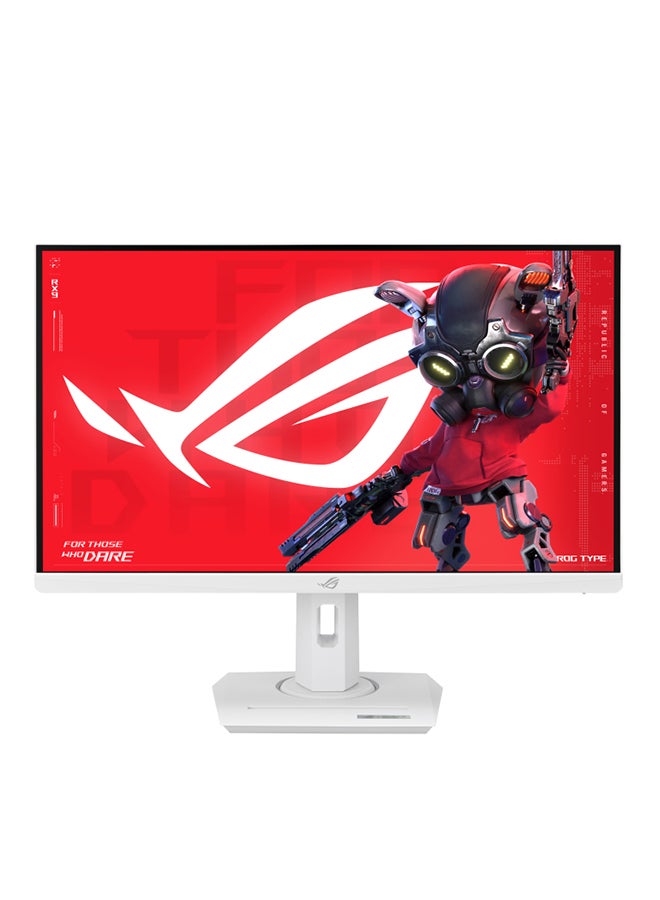 ASUS - ROG Strix XG27UCG-W 27" 4K UHD Dual Mode Fast IPS Gaming Monitor, 160Hz (4K) or 320Hz (FHD), 1ms GTG, HDR10, 95% DCI-P3, 130% sRGB, DisplayHDR 400, ELMB SYNC, Adaptive-Sync, G-SYNC Compatible, FreeSync Premium, Shadow Boost, DisplayWidget Center, Aura Sync RGB, USB Type-C, HDMI 2.1, DisplayPort 1.4, Anti-Glare, VESA Mount, Tripod Socket, TÜV Certified, Low Blue Light, Flicker-Free | 90LM0AG2-B01371 white - Image 1
