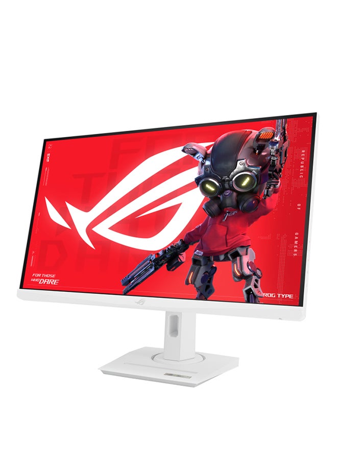 ASUS - ROG Strix XG27UCG-W 27" 4K UHD Dual Mode Fast IPS Gaming Monitor, 160Hz (4K) or 320Hz (FHD), 1ms GTG, HDR10, 95% DCI-P3, 130% sRGB, DisplayHDR 400, ELMB SYNC, Adaptive-Sync, G-SYNC Compatible, FreeSync Premium, Shadow Boost, DisplayWidget Center, Aura Sync RGB, USB Type-C, HDMI 2.1, DisplayPort 1.4, Anti-Glare, VESA Mount, Tripod Socket, TÜV Certified, Low Blue Light, Flicker-Free | 90LM0AG2-B01371 white - Image 1