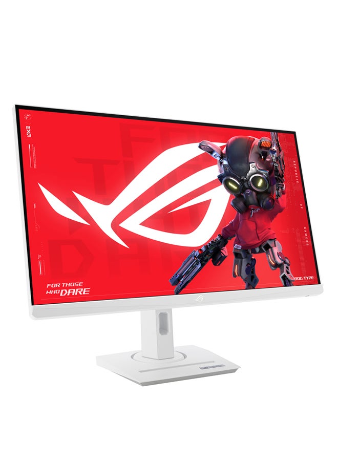 ASUS - ROG Strix XG27UCG-W 27" 4K UHD Dual Mode Fast IPS Gaming Monitor, 160Hz (4K) or 320Hz (FHD), 1ms GTG, HDR10, 95% DCI-P3, 130% sRGB, DisplayHDR 400, ELMB SYNC, Adaptive-Sync, G-SYNC Compatible, FreeSync Premium, Shadow Boost, DisplayWidget Center, Aura Sync RGB, USB Type-C, HDMI 2.1, DisplayPort 1.4, Anti-Glare, VESA Mount, Tripod Socket, TÜV Certified, Low Blue Light, Flicker-Free | 90LM0AG2-B01371 white - Image 1