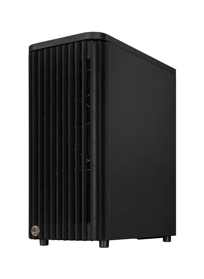 أسوس - ProArt PA401 Wood Edition ATX Mid-Tower Case, Tempered Glass, FSC Ash Wood Front, USB-C, 2x 160mm & 1x 120mm Fans, 2x 2.5” + 2x 2.5”/3.5” Bays, 7 Slots, 240mm Radiator Support, GPU 315mm, CPU Cooler 160mm, Fan Hub, Dust Filters | 90DC00M0-B39000 black - Image 1