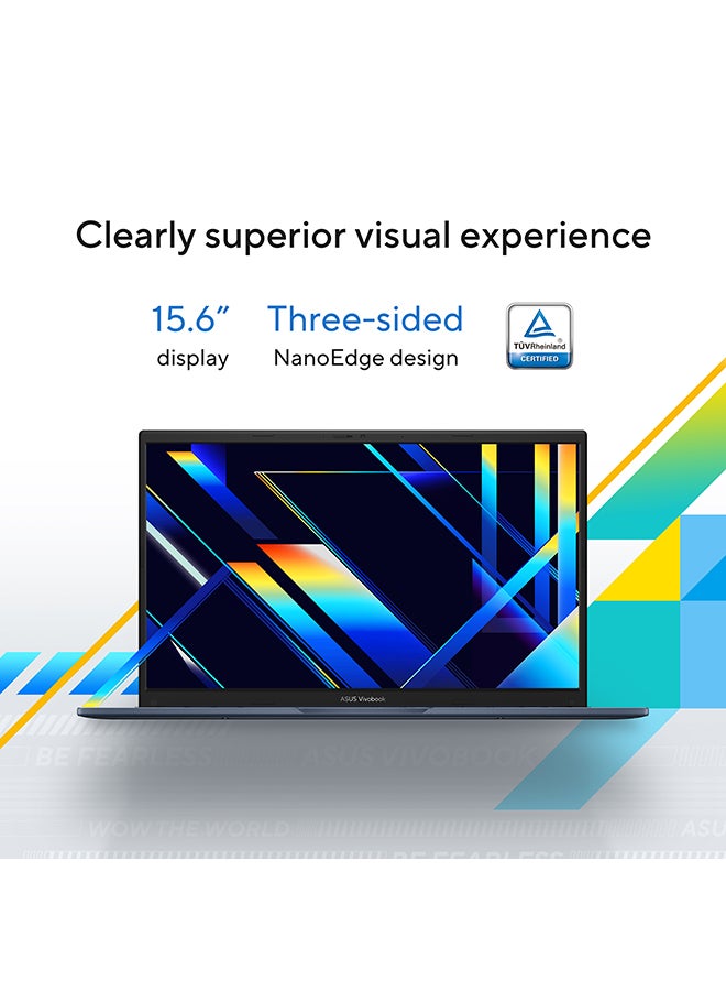 ASUS - VivoBook Laptop With 15.6-Inch Display, Core i5-1335U Processor/8GB RAM/512GB SSD/Intel UHD Graphics/Windows 11 Home Arabic Quiet Blue - Image 1