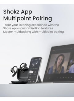 SHOKZ OpenFit Air - Open-Ear Headphones, True Wireless Earbuds, Water Resistant, Secure Earhooks for Daily Use Black  - Image 4