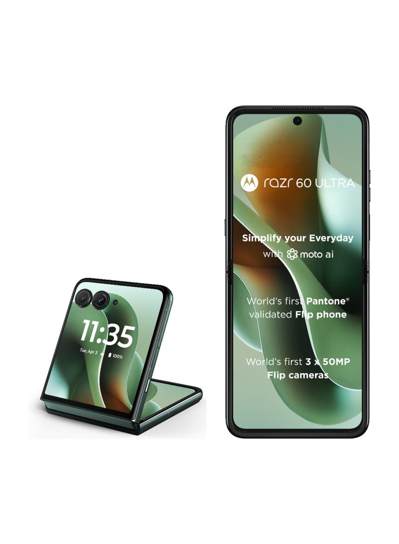 موتورولا Razr 60 Ultra 5G Dual SIM Scarab 16GB RAM 512 GB - Middle East Version  - Image 1