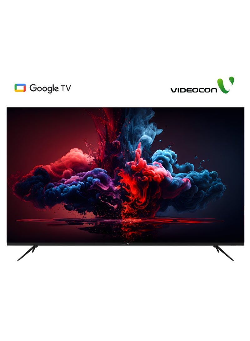 VIDEOCON 43 Inch Edgeless FHD Google TV with "Hey Google" Voice Remote, Bluetooth, Quad Core Processor, Chromecast Built in-2025 Model E43ELGT1100 black - Image 1