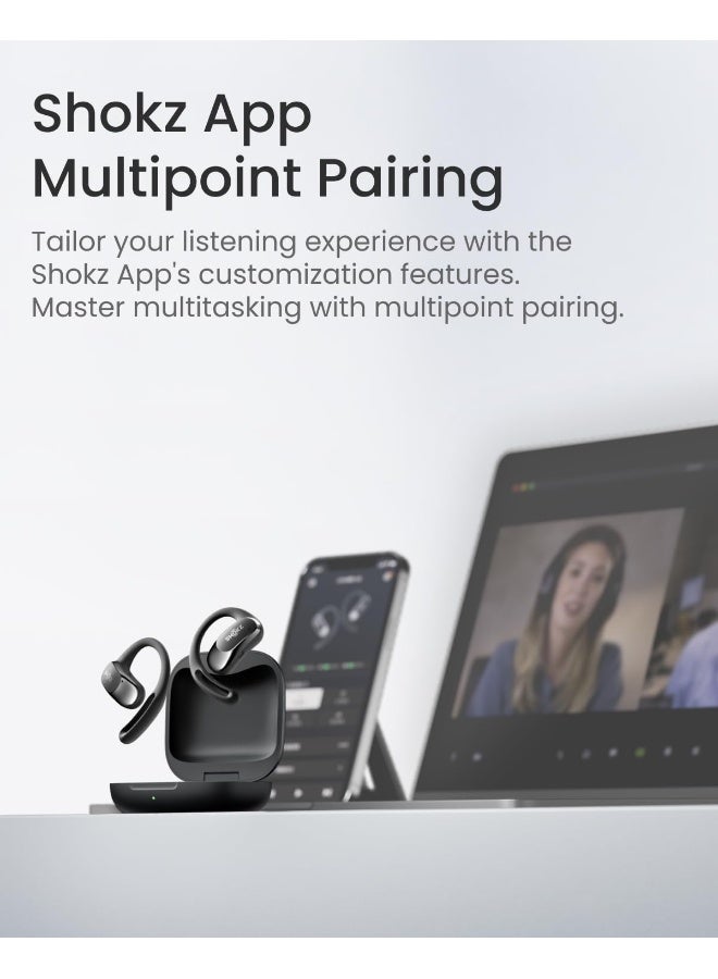 SHOKZ OpenFit Air - Open-Ear Headphones, True Wireless Earbuds, Water Resistant, Secure Earhooks for Daily Use White - Image 5