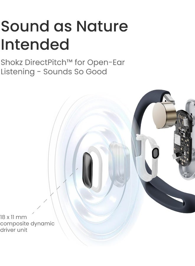 SHOKZ OpenFit Air - Open-Ear Headphones, True Wireless Earbuds, Water Resistant, Secure Earhooks for Daily Use White - Image 4