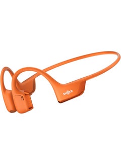 SHOKZ New OpenRun Pro 2 - Open-Ear, Bone Conduction Sport Headphones - with Reflective Strip - Sweat Resistant, Workout Headphones - Secure, Wireless, Comfortable Fit-Deep Bass and Smart Mic App Orange  - Image 1