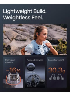 SHOKZ New OpenRun Pro 2 - Open-Ear, Bone Conduction Sport Headphones - with Reflective Strip - Sweat Resistant, Workout Headphones - Secure, Wireless, Comfortable Fit-Deep Bass and Smart Mic App Orange  - Image 5
