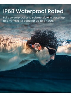 SHOKZ Openswim Pro Bone Conduction Sports Headphones,Ip68 Waterproof Open Ear Wireless Earphones With Bluetooth 5.4, 32Gb Of Mp3 Storage, Noise Canceling Mics, 9H Playtime For Running, Swimming- Red  - Image 4
