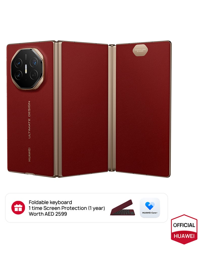 هواوي Mate XT Ultimate Design Triple Fold Dual SIM Red 16GB RAM 512GB With Gifts - Middle East Version  - Image 1