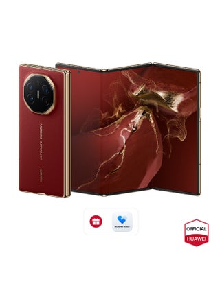 هواوي ميت XT تصميم نهائي ثلاثي الطي ثنائي الشريحة أحمر 16 جيجابايت رام 512 جيجابايت مع هدايا - نسخة الشرق الأوسط