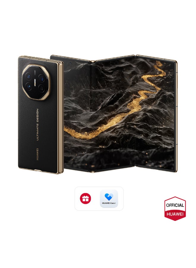 هواوي ميت XT تصميم نهائي ثلاثي الطي ثنائي الشريحة أسود 16 جيجابايت رام 512 جيجابايت مع هدايا - نسخة الشرق الأوسط - Image 1