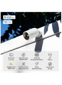 TP-LINK C460, 4K-8MP, Dual-Band WiFi Battery-Powered Outdoor Security Camera|Free  AI Detection-Person, Pet & Vehicle|Starlight Color Night Vision|IP66 Weatherproof|Magnetic Base|Advanced Features, Subscription-Free  - Image 3