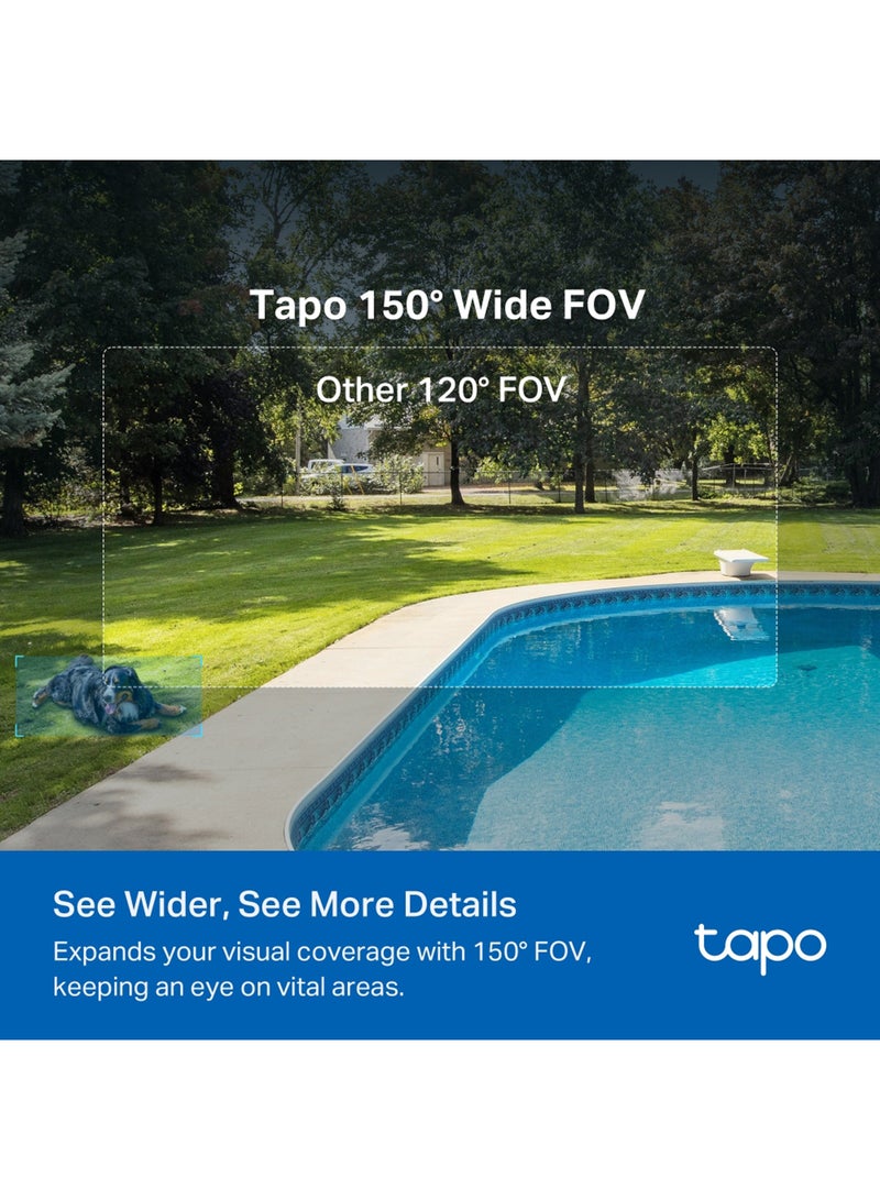 TC85 KIT, 2K QHD 4MP Solar-Powered Security Camera Kit|Free  AI Detection-Person, Pet & Vehicle|Color Night Vision|Continuous Solar Charging|IP66 Weatherproof|150° Super-Wide FOV|No Hub Required