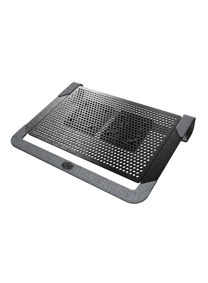 COOLER MASTER - Notepal U2 Plus V2 is an updated notebook cooler of its old version that targets your laptop's heat zones with two moveable cooling fans Black - Image 1