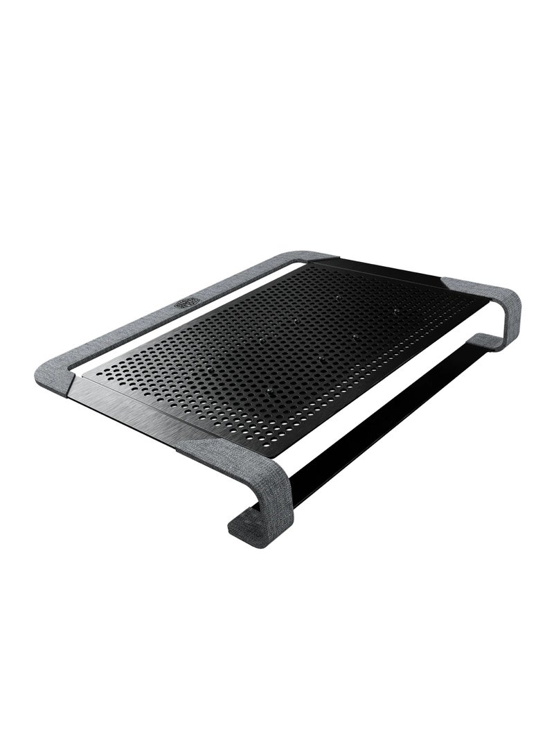 COOLER MASTER - Notepal U2 Plus V2 is an updated notebook cooler of its old version that targets your laptop's heat zones with two moveable cooling fans Black - Image 1